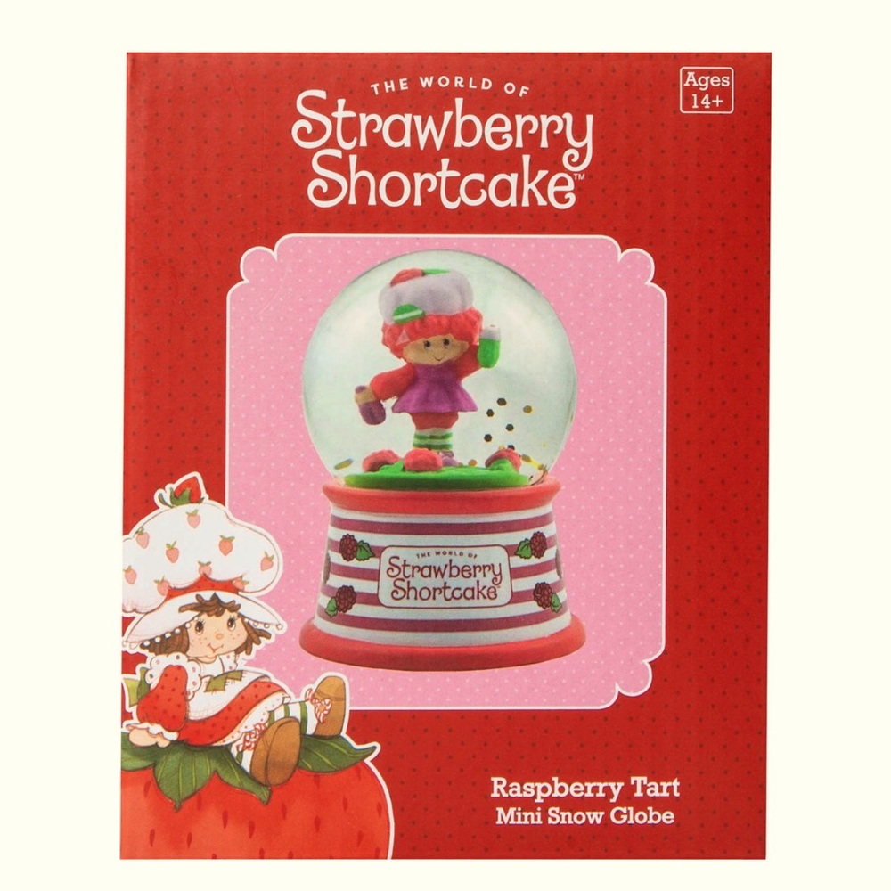 Strawberry Shortcake Raspberry Tart Mini Snow Globe
